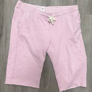 GAP Light Pink French Terry Bermuda Shorts M